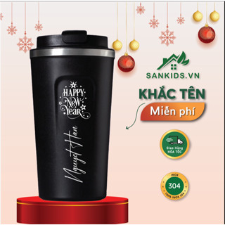   Miễn Phí Khắc Tên  Cốc giữ nhiệt Beeblanc 510ml Ly coffee holic inox 304 - Giữ nhiệt 12h 