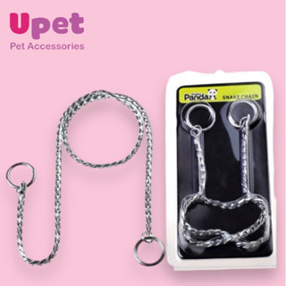 [THANH LÝ] Dây dogshow panda trắng cho chó mèo nhiều size - Vòng cổ xích inox cho thú cưng
