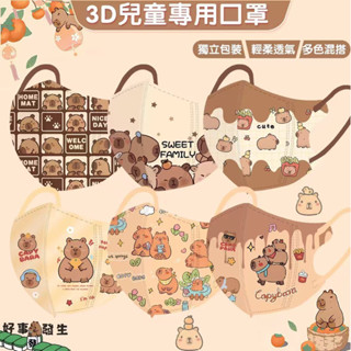 ( Set 10)Khẩu trang cho bé Capybara mẫu cực hót(size 3-12 tuổi)