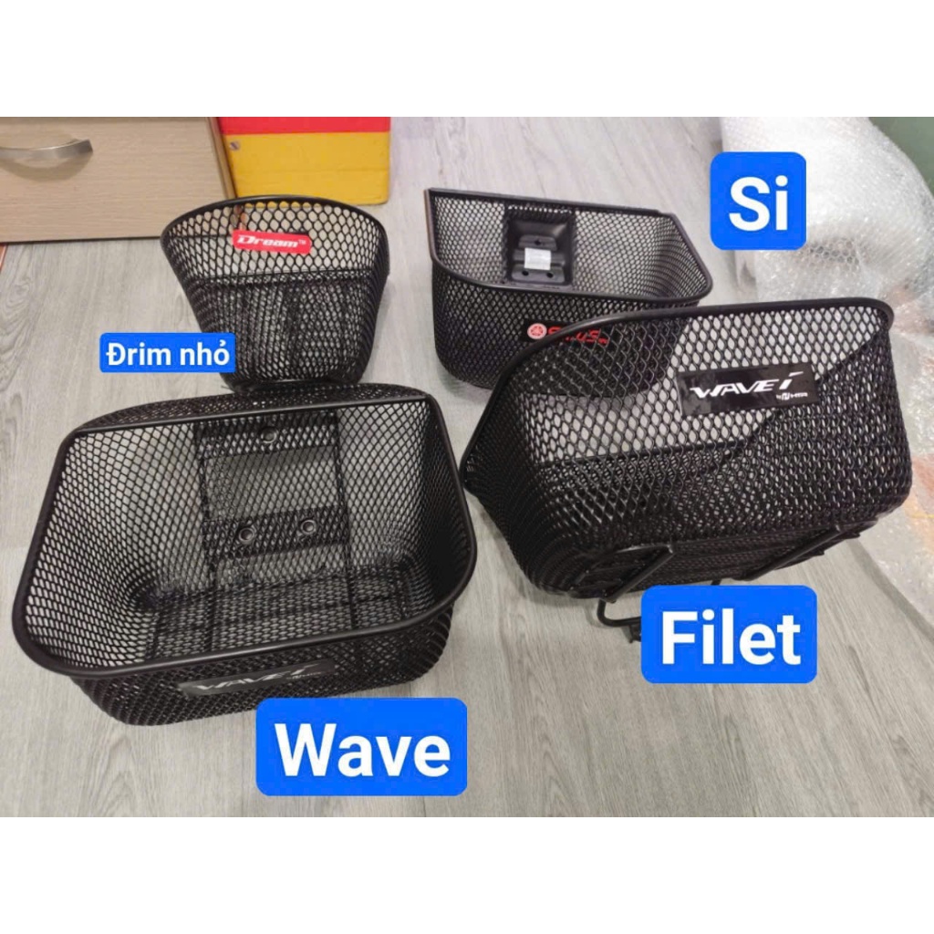 Rổ nhỏ cho xe Dream, rổ lưới đen xe Dream