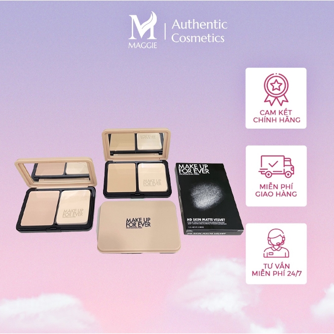 Phấn phủ nén Make Up For Ever Dòng HD Skin Matte Velvet Blurring Powder Foundation Mini