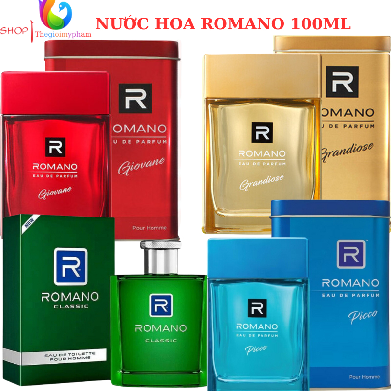 NH Ro EDP-(Nước Hoa Romano EDP) Hương Classic/ Grandiose/ Giovane/ Picco/ Urbane Spiritl 100ml