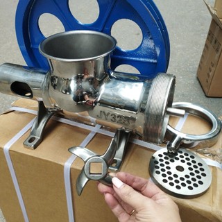 [CỐI 32 INOX] Cối đùn thịt inox 32 (cối + bánh đà)