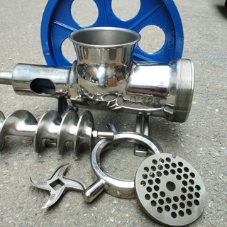 [CỐI 32 INOX] Cối đùn thịt inox 32 (cối + bánh đà)