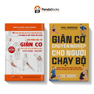 Sách PANDABOOKS combo 2 cuốn Giãn cơ chuyên nghiệp dành cho người chạy bộ + Giải phẫu học về giãn cơ