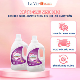 Nước giặt sinh học Boshido 3200g, hương thơm dịu nhẹ - Số 1 Nhật Bản [THÙNG 2 CAN LỚN]