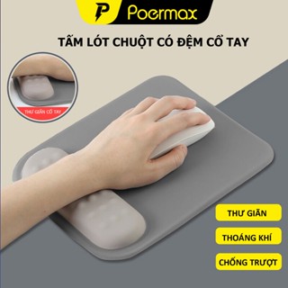 Miếng lót chuột có đệm kê tay chống mỏi làm bằng cao su non- Poermax