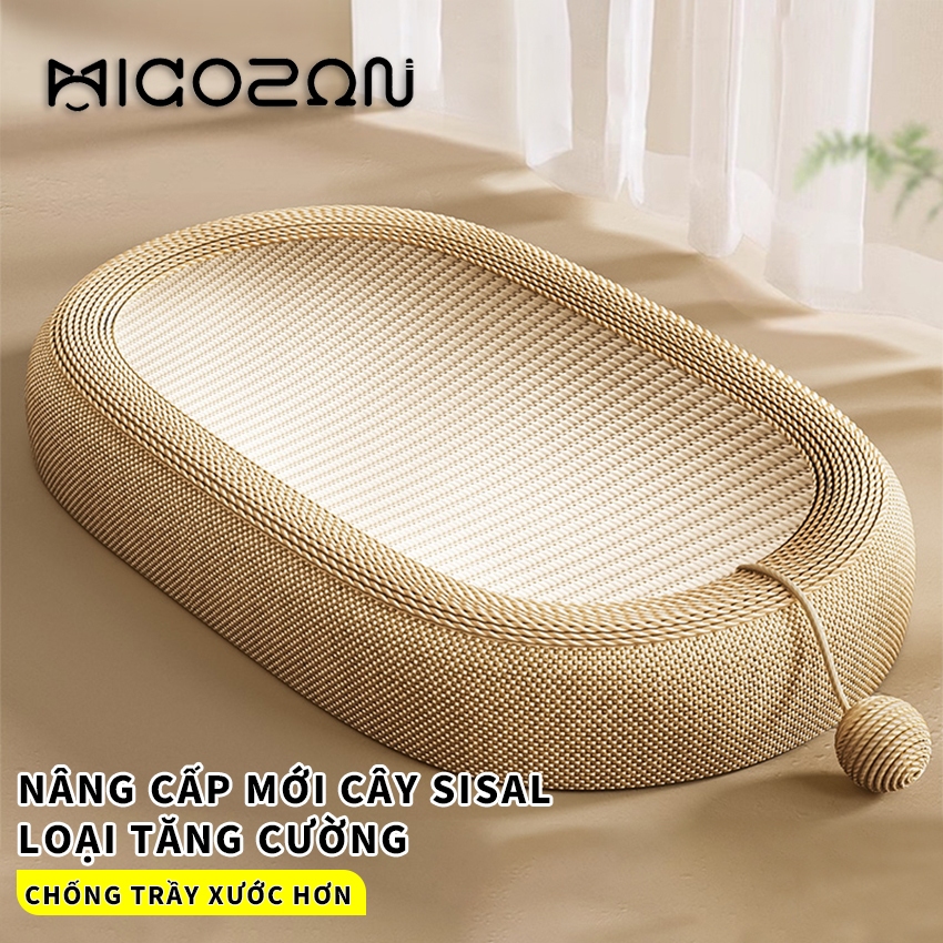  Bàn Cào Móng Cho Mèo MICOSON Trụ Hình Bầu Dục Kiêm Ổ Điệm Nằm Chống Mài Mòn Bền Bỉ Có Thể Tái Sử Dụng 