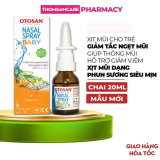 Xịt mũi cho trẻ em OTOSAN NASAL SPRAY BABY - Giúp làm sạch khoang mũi, thông mũi, giảm nghẹt mũi ở trẻ - Chai 20ml