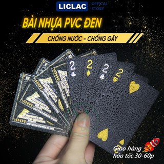 Bộ Bài Tây Nhựa PVC Đen Dày Cao Cấp nhiều họa tiết lựa chọn - Bài Poker chống gập chống thấm nước