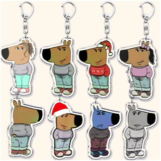  Móc khóa Funny Just A Chill Guy Girls Dog Meme phụ kiện túi xách balo móc khoá bằng chất liệu arcrylic trong suốt 