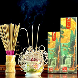 Hương Nhang Đậu Tàn BẢO TRẦM LINH HƯƠNG Bài Tàn Trắng Tuyết Thơm Tự Nhiên - Nhang Sạch 125 Nén An Toàn Dài 38cm