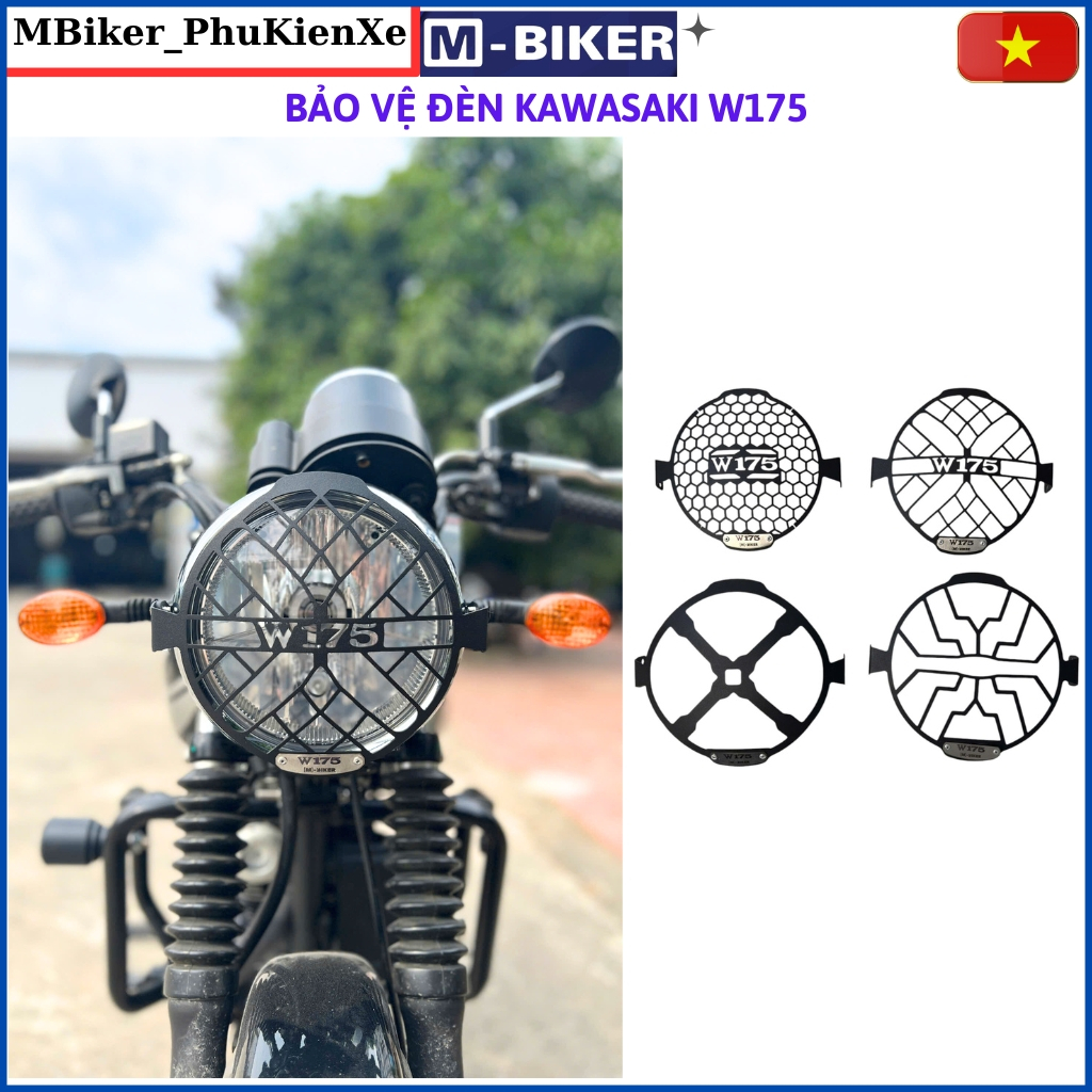Bảo vệ đèn W175, che đầu đèn w175, bảo vệ đầu đèn w175, phụ kiện w175, mbiker