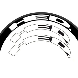 Tem decal dán vành xe đạp Fixed Gear chữ HED bánh 700C cho vành 4cm/7cm/9cm
