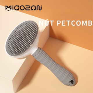 Lược MICOSON Cây Chải Lông Rụng Hình Bầu Dục Dành Cho Thú Cưng Có Nút Bấm Tiện Dụng Sạch Sẽ Màu Sắc Đa Dạng