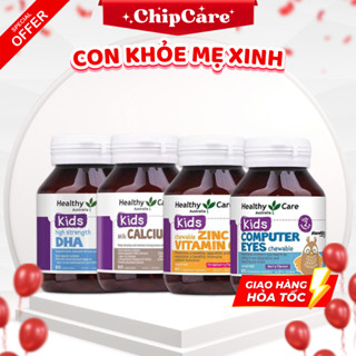 Healthy care bổ sung vtm cho bé (Canxi calcium sữa; DHA; bổ mắt Computer eyes; kẹo Zinc vtm C)