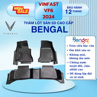 Thảm lót sàn ô tô Vinfast VF6 2025 2024 2023 khuôn đúc tràn viền nhựa TPV/TPE cao cấp bền đẹp