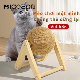  Bóng Cào Móng MICOSON Đồ Chơi Banh Xoay Tròn Cho Mèo Bằng Gỗ Plywood Chất Lượng Cao Thú Cưng Yêu Thích 