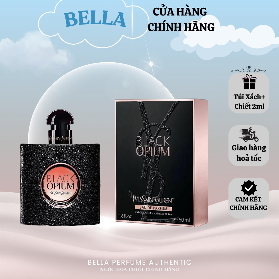[ Chính Hãng ] Nước Hoa Nữ Black Opium 90ml hương thơm bí ẩn lôi cuốn | Full Box | Saphora