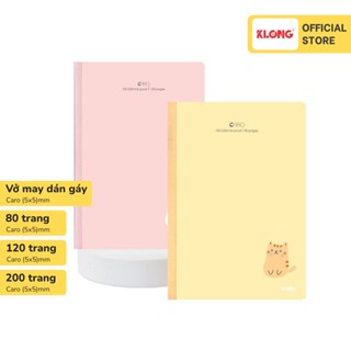 Vở Caro may dán gáy KLONG B5 80 120 200 trang 100/76