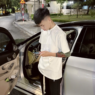 Áo Thun nam DSQ Trơn Hàng Cao Cấp Chất Liệu Cotton Co Dãn 2 Chiều Có 2 Mầu Trắng Đen Phù Hợp Cho Nam