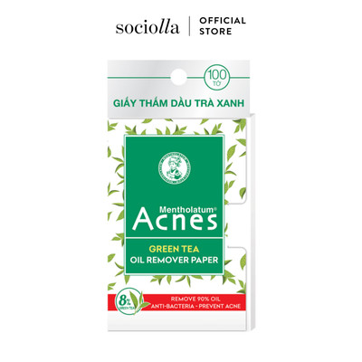 Giấy Thấm Dầu Trà Xanh Acnes Green Tea Oil Remover Paper 100 Tờ
