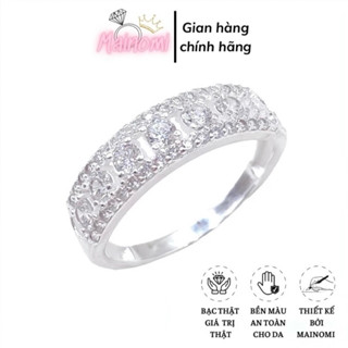  Nhẫn đá bản 5mm mix cách điệu MANOMI sang xịn lấp lánh 