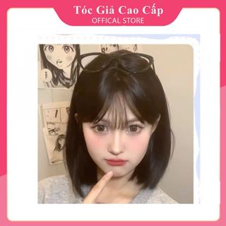 Tóc giả nữ nguyên đầu ngắn đẹp, 31cm, tặng kèm wig, BHT3030