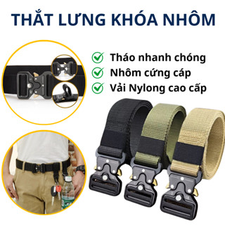 Thắt Lưng, Dây Nịt Khóa Nhôm Quân Đội Vải Nylong Bền, Không Gỉ Sét Thời Trang Nam Nữ Unisex Otyla