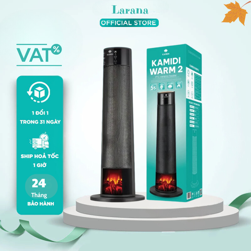 Máy sưởi gốm đa năng Kamidi Warm 2 quạt sưởi ấm 3 chế độ xoay tự động không khô da, Bảo Hành 24 tháng
