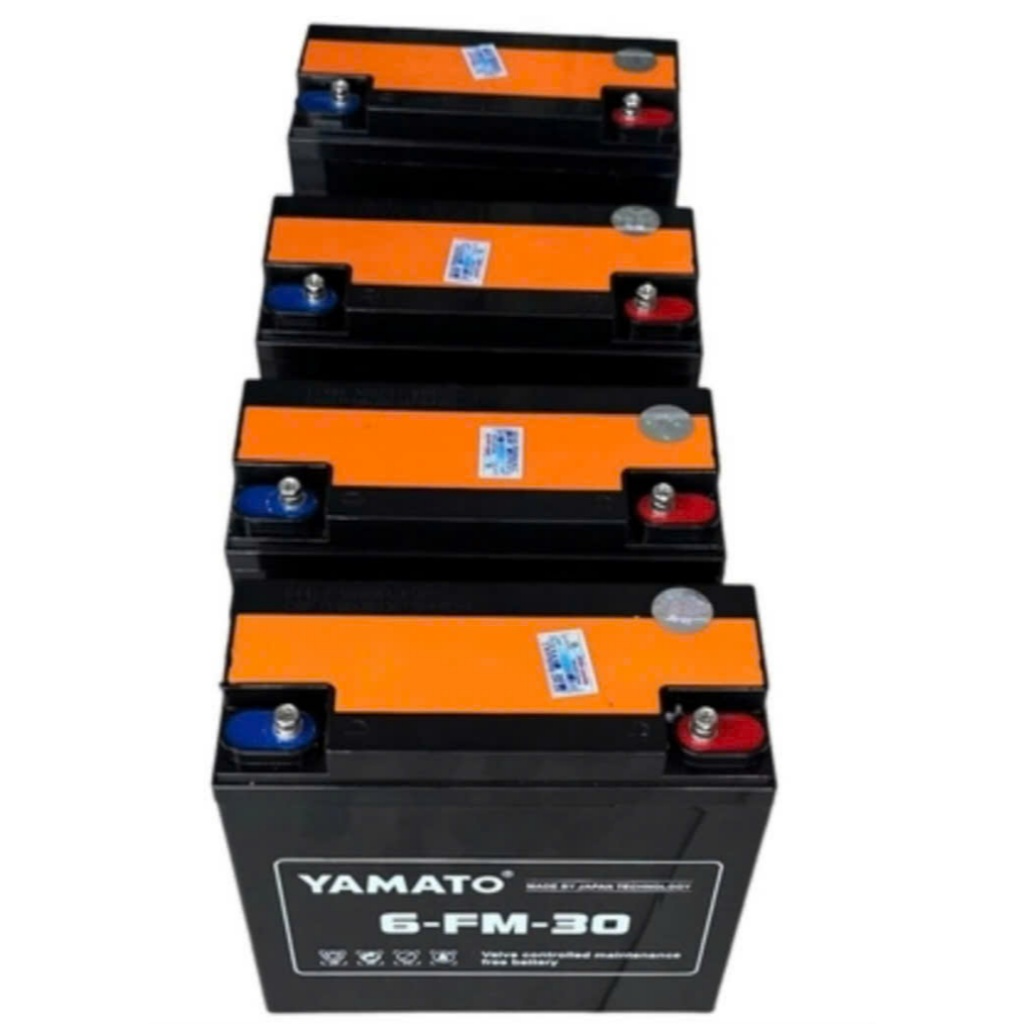 Bộ 4 bình ắc quy xe máy điện 48V 30Ah YAMATO 30A