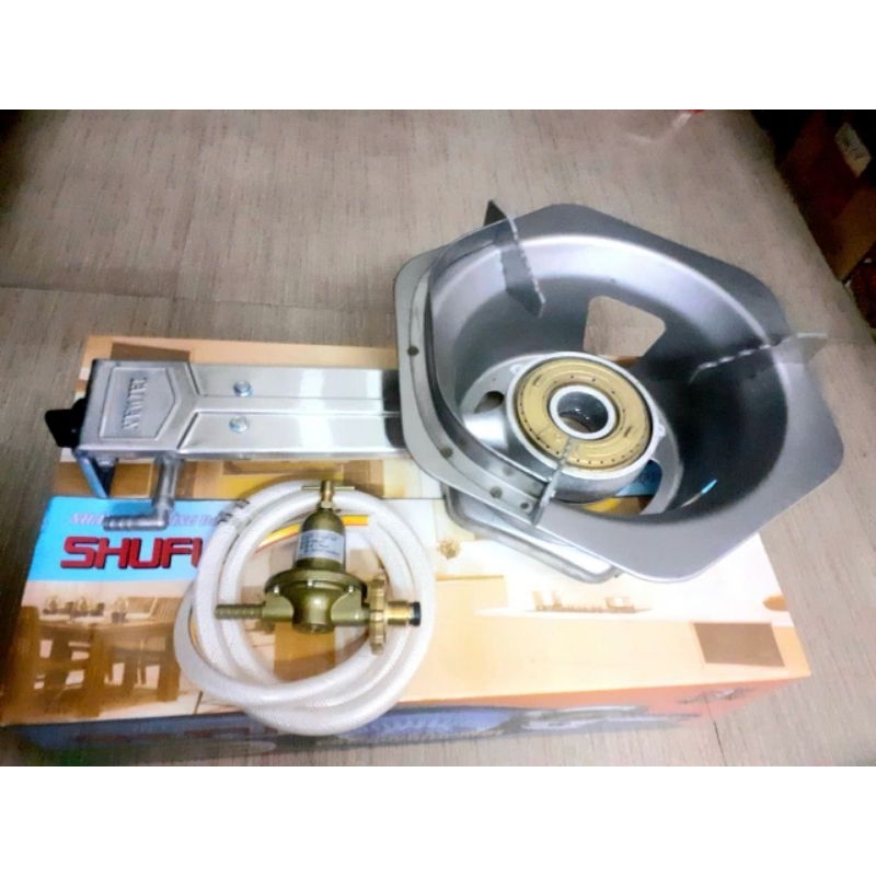 Bếp ga công nghiệp thân bếp inox 430 ( chụi nhiệt ), họng đốt và mâm sen bằng gang + van dây