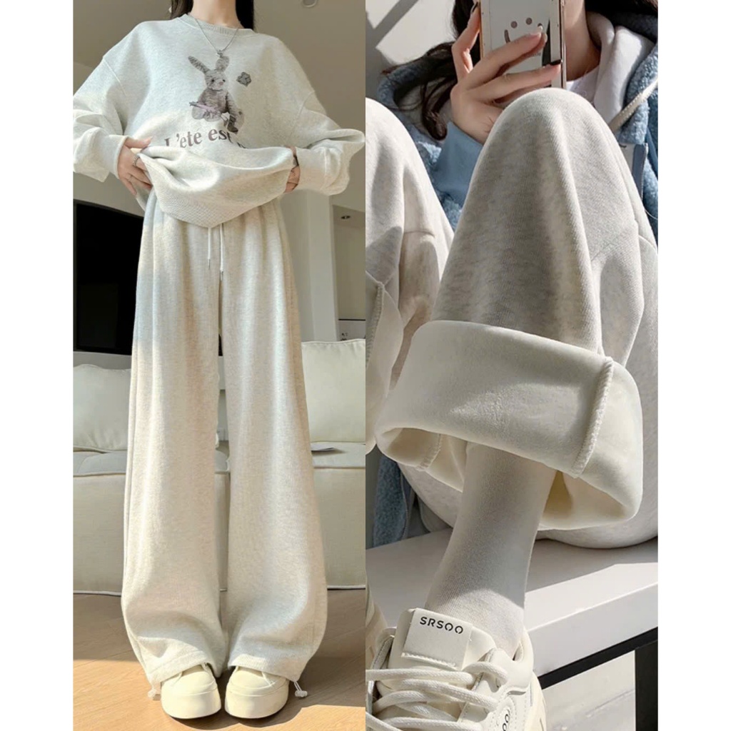  quần nỉ Lót lông nữ cao cấp. chất nỉ mặc dày dặn. sẵn đủ màu . fom chuẩn   Nỉ E1  