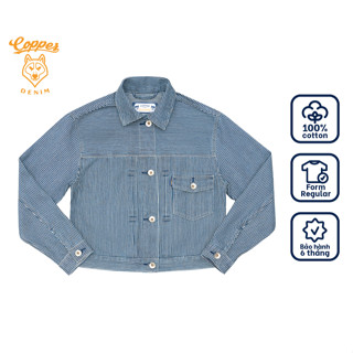 Áo Khoác Denim/Jeans Nữ Hickory Type I 11Oz - onewashed denim, dáng regular, màu xanh sáng - Copper Denim