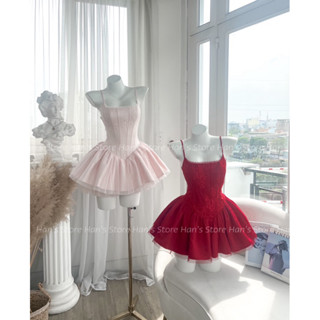 [HAN’S STORE](SẴN SL ÍT) VÁY CORSET PHỐI REN LƯNG NƠ TÙNG XOÈ CỰC XINH SẴN MÚT NGỰC VÀ GỌNG ĐỊNH FORM(ẢNH THẬT)