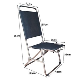 Ghế xếp inox lưng cao 85cm