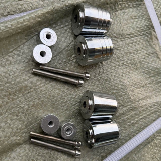 GÙ TẠ TAY LÁI - Cặp gù chống rung - nguyên khối inox304 siêu nặng ( 380gr ) dùng thông dụng cho nhiều loại xe Phụ Tùng