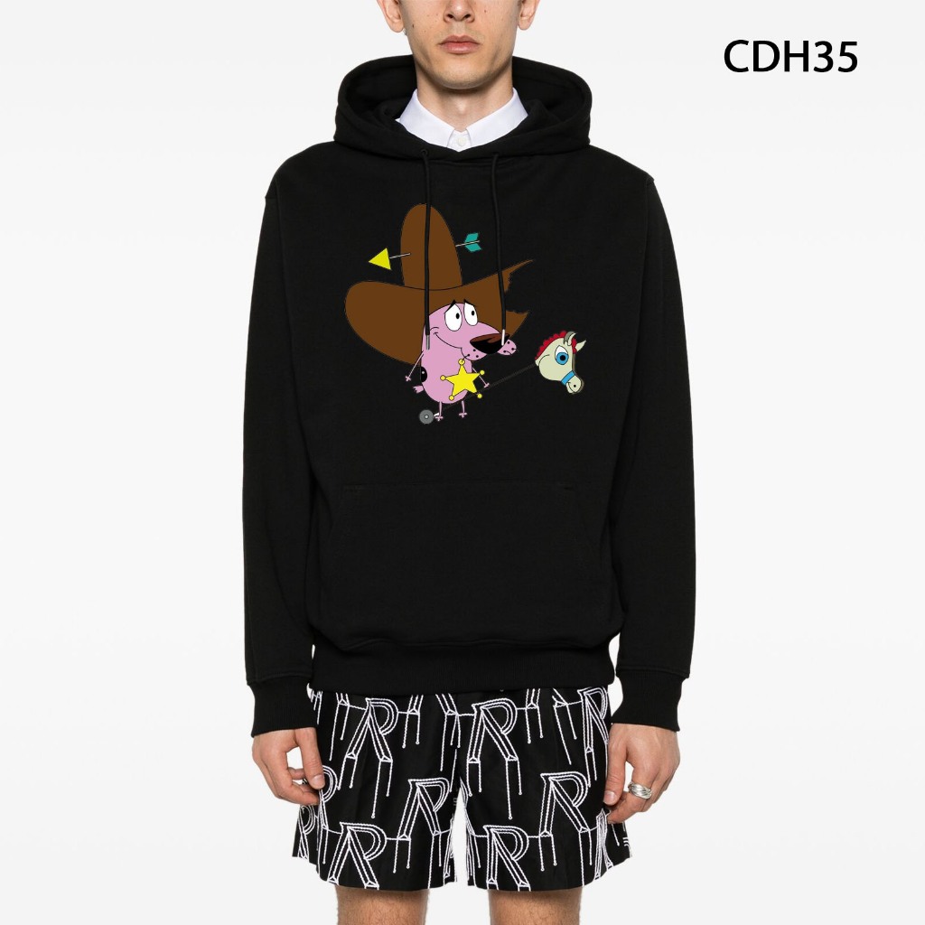 Áo nỉ lông cáo hoodie Street Swagger Brand, Áo Courage the cowardly dog Unisex CDH35