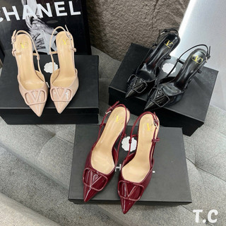 Sandal cao gót V quai mảnh fullbox