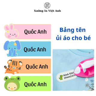 Set 16 miếng ủi tên bé theo yêu cầu,logo in balo, sticker dán quần áo dễ dàng thao tác bằng bàn ủi cực đẹp, giá xưởng