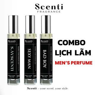 [Combo Lịch Lãm] Nước Hoa Nam Scenti Mùi Hương Mạnh Mẽ, Sang Trọng, Nam Tính, Chai Xịt 10ml
