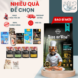 [HỎA TỐC] Nhiều quà - Hạt cho mèo Bite Of Wild - Túi seal 1kg - Petour Singapore