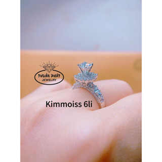 Phụ Kiện Nhẫn Nữ N044 Vuông Tấm Viên Chủ 6Li Kimmoiss Đeo Tay Sang Trọng Trang Sức Bạc Ý Xi Kim -Bạc Thuận Phát