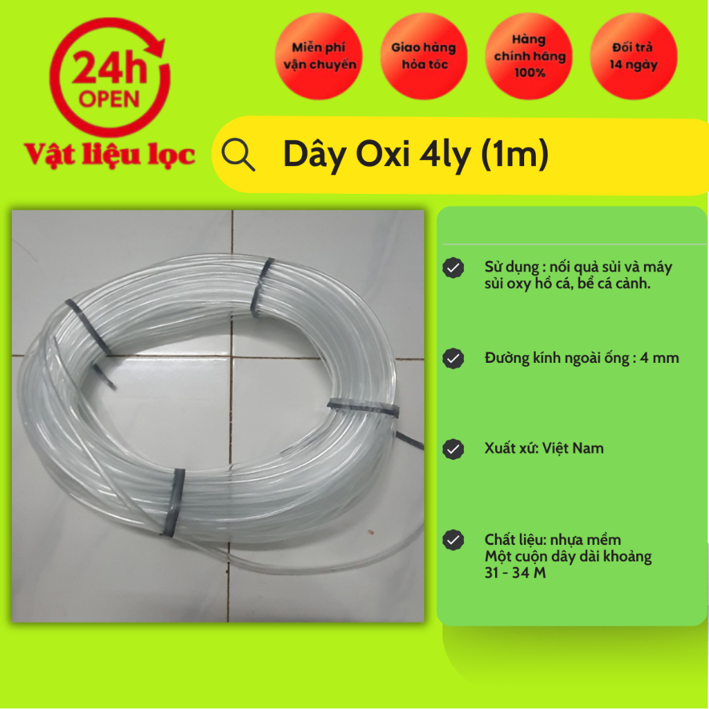 Dây oxi 4ly (1m)