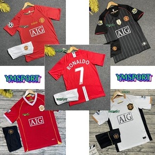  Áo Đá Bóng RETRO MU AIG 2008 - Hàng Super Thái Cao Cấp 