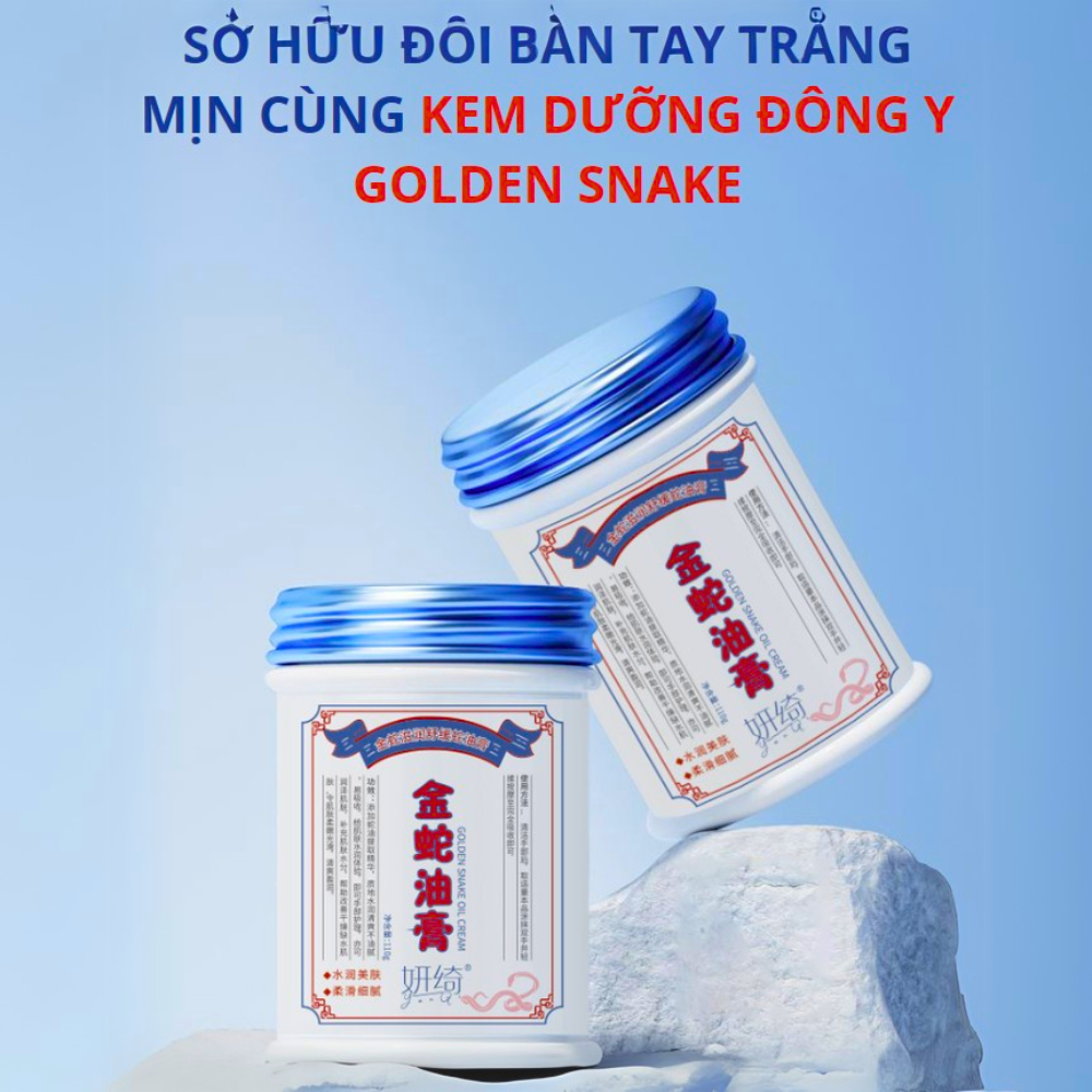 Kem dưỡng tay Đông Y Golden Snake - Golden Snake kem dưỡng da tay cấp ẩm chống lão hóa ngừa nhăn cho đôi tay hộp 110g