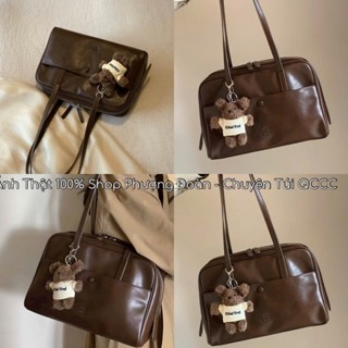 Túi ChiO công sở da mềm dáng basic nữ tính size 33cm tặng kèm gấu treo túi siêu xinh (Ko Hộp)