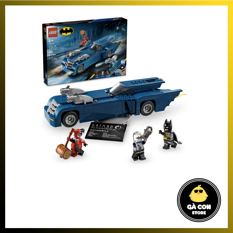 Đồ chơi lắp ráp Batman 76274 Batman with the Batmobile vs Harley Quinn & Mr.Freeze - Batman Cùng Bat