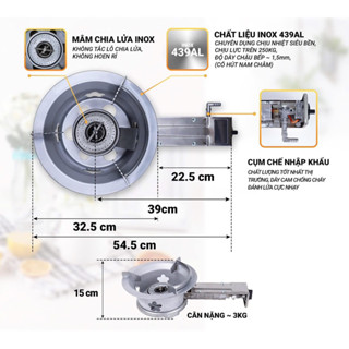  Bếp gas công nghiệp bếp khè inox. hàng loại 1. mâm làm bằng inox 