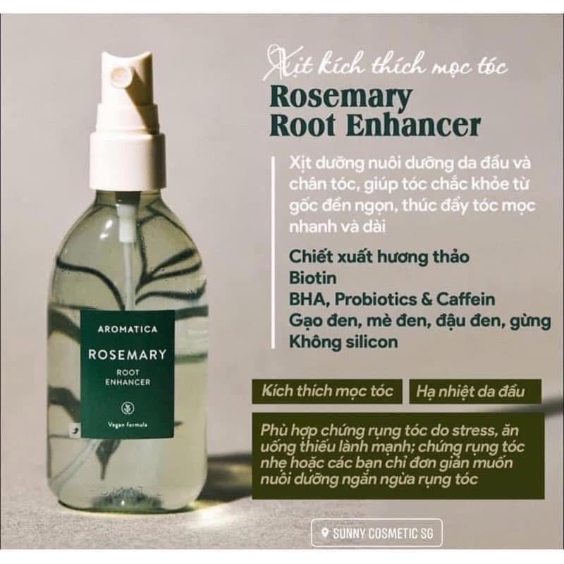 AROMATICA Xịt Dưỡng Chân Tóc Hương Thảo Rosemary Root Enhancer 100ml